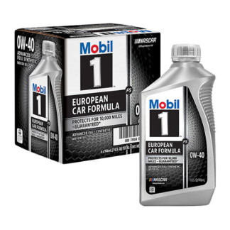 MOBIL 1 0W-40 100% SYNTHETIC FS EUROPEAN CAR ENGINE OIL 112628 - CASE OF 6 - 1 QUART BOTTLES