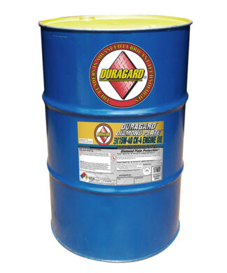 Duragard Diamond Plate CK-4 15W40 Premium Low Emissions, 10.0 TBN Synthetic Blend - API Certified CK-4/SN - 30 GALLON JUG