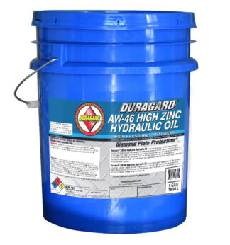 DURAGARD® DIAMOND PLATE® AW-46, PREMIUM HIGH ZINC, ANTI WEAR, NON FOAMING, HVI MULTI-WEIGHT HYDRAULIC OIL - 5 GALLON PAIL