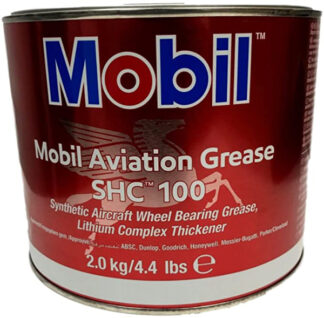 MOBILITH SHC-100 AVIATION 100% SYNTHETIC LONG-LIFE NON-EP BEARING GREASE - 4.4# CAN